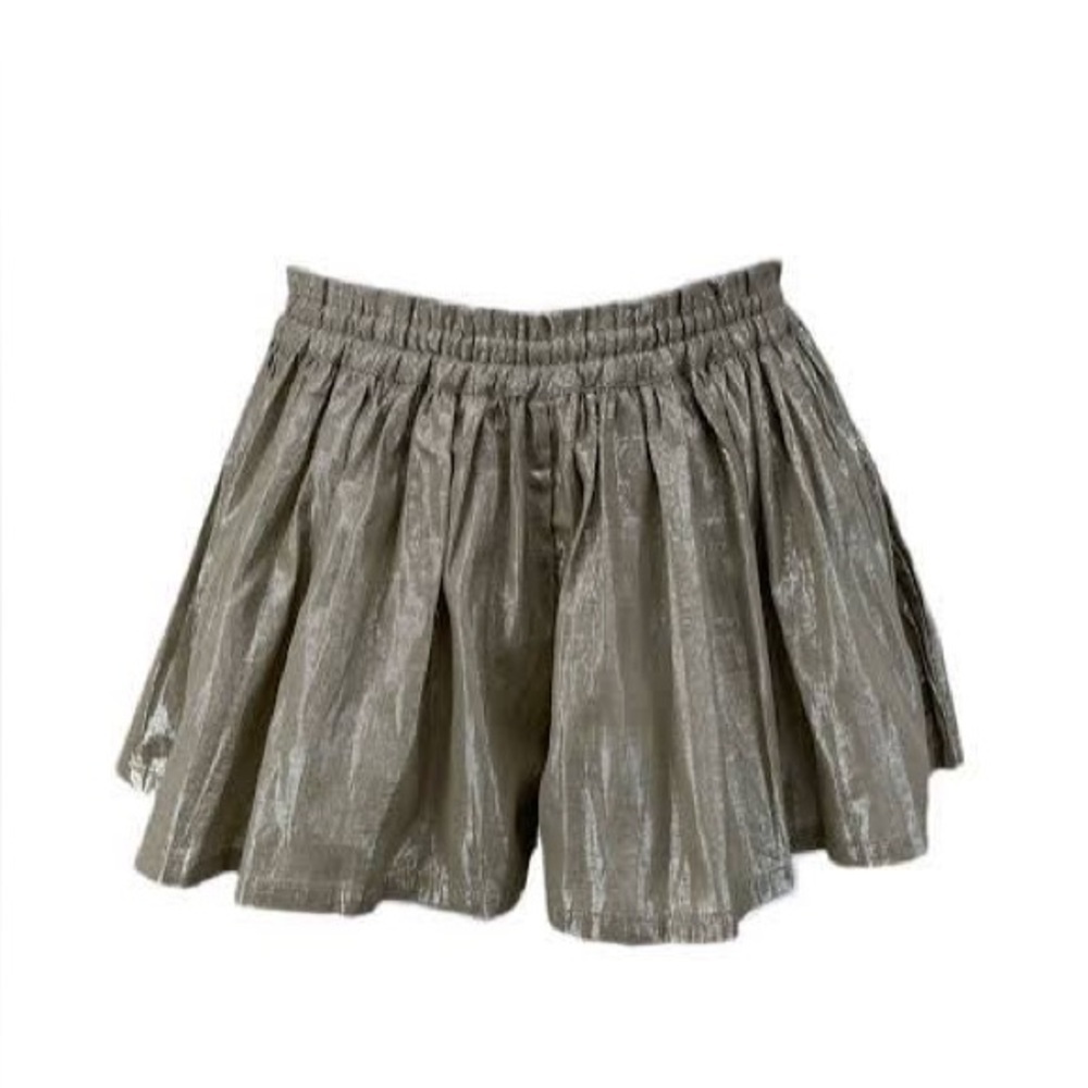 SUZIE KONDI NWT Lurex Shorts in Pale Pink & Silver 🩶 Size Small 💗